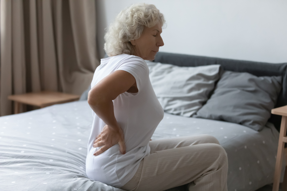 woman in back pain